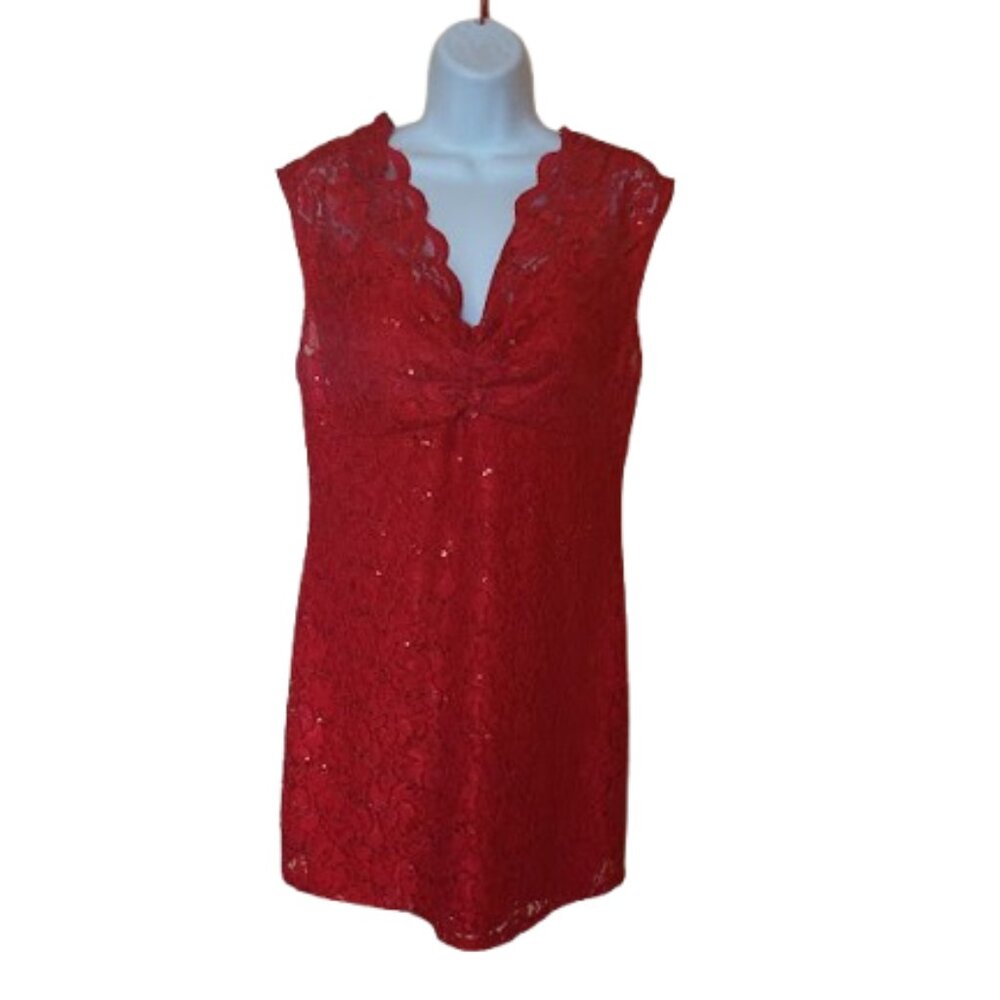 Red Lace Dress Size Large